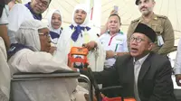 Rombongan Menteri Agama Lukman Hakim Saifuddin bersama Amirul Hajj tiba di Tanah Suci. Darmawan/MCH