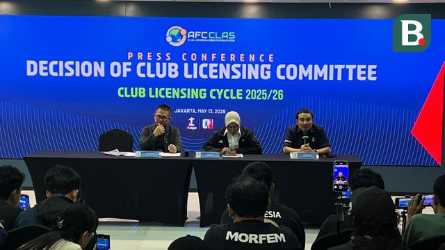 Konferensi pers keputusan Club Licensing Comitte I.League 2025/2026