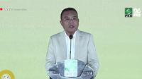 Ketua Harian Dewan Pimpinan Pusat (DPP) Partai Gerindra Sufmi Dasco Ahmad memberikan sambutan di puncak perayaan Hari Lahir (Harlah) PKB di JCC, Senayan, Jakarta, Selasa malam (23/7/2024). (Tangkapan layar YouTube DPP PKB)