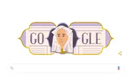 Gambar seorang perempuan bernama Roehana Koeddoes menghiasi laman mesin pencari Google atau Google Doodle hari ini. (Foto: Tangkapan Layar)