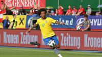 Marcelo menjadi bagian tim pertahanan Selecao yang semakin kokoh jelang Piala Dunia 2018. (Bola.com / Reza Khomaini)