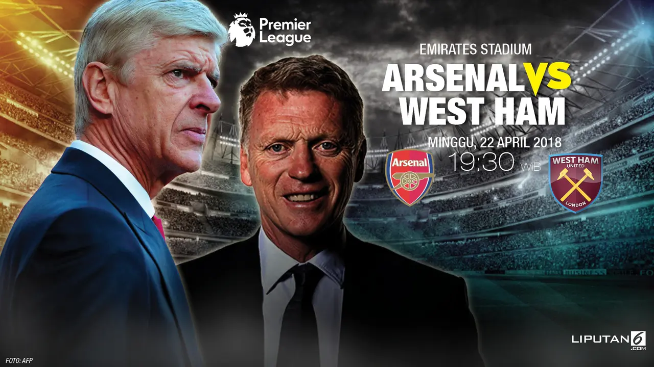 Prediksi Arsenal Vs West Ham United (Liputan6.com/Trie yas)