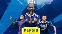 Persib Bandung - Edo Febriansyah, Marc Klok, dan David da Silva (Bola.com/Adreanus Titus)