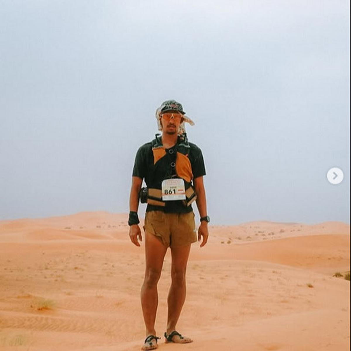 Potret Diego Adik Andien Aisyah Berhasil Tuntaskan Ultramarathon 250 Km di Gurun Sahara Hanya 40 Jam