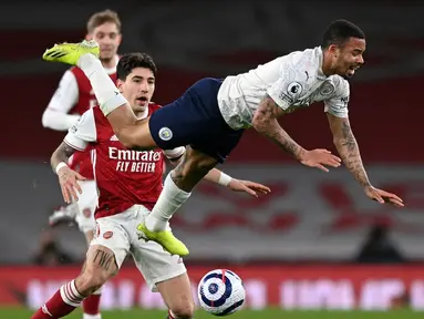 Situasi yang bertolak belakang akan mewarnai laga pekan ke-3 Liga Inggris antara Mnchester City menghadapi Arsenal di Etihad Stadium, Sabtu (28/8/2021). The Citizens sukses memenangi dua laga awal, sementara Arsenal selalu kalah. Berikut 9 fakta menarik lainnya. (Foto: AFP/Pool/Martin Rickett)