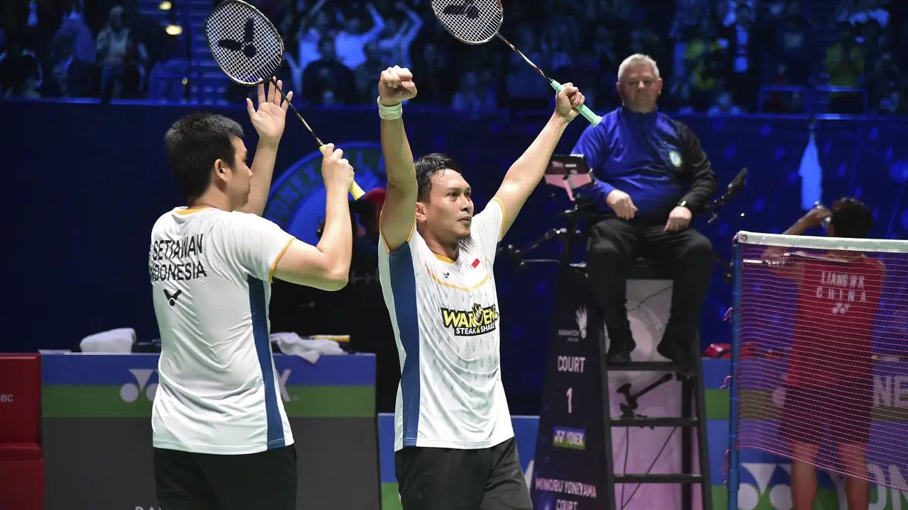 Foto: Aksi Pantang Menyerah The Daddies di Semifinal All England 2023
