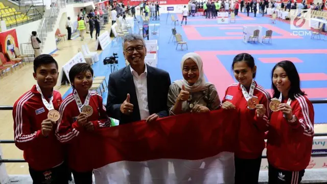 Timnas Karate Indonesia berhasil menyabet 5 medali dalam kejuaraan Karate internasional yang diselenggarakan di Yordania.
