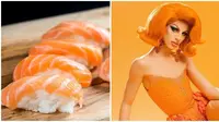 Sushi dengan salmon (Sumber: Twitter/aquarialegend)