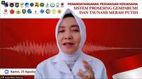 Kepala BMKG, Dwikorita Karnawati menandatangani Perjanjian Kerjasama (PKS) Sistem Processing InaTEWS Merah Putih dan Peluncuran KGTI di Jakarta, Kamis (25/8/2022).