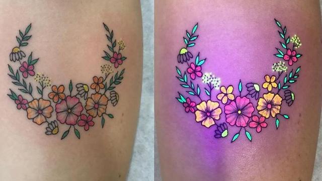 Potret Desain Tato Unik, Dapat Menyala Saat Terkena Sinar UV. (Sumber: Instagram/_____tukoi_____)