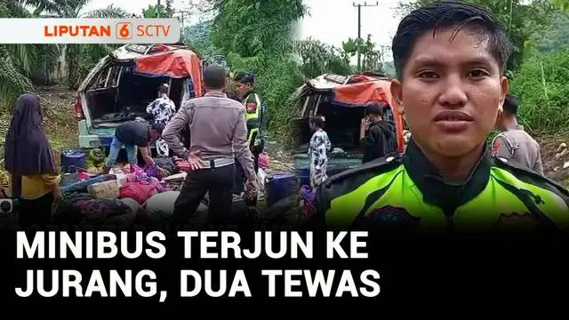 VIDEO: Minibus Terjun ke Jurang Sedalam 7 Meter, 2 Penumpangnya Tewas