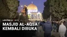 Setelah sempat ditutup, kompleks Masjid Al-Aqsa di Yerusalem kembali dibuka. Ratusan jemaah kembali menggelar salat di masjid suci itu.