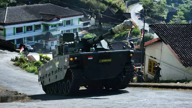 Medium Tank karya Pindad yang dinamau Harimau