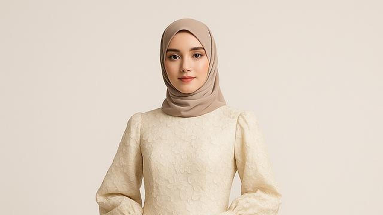 7 Model Gamis A-Line Brokat dengan Lengan Balon, Cocok untuk Segala Acara di 2025
