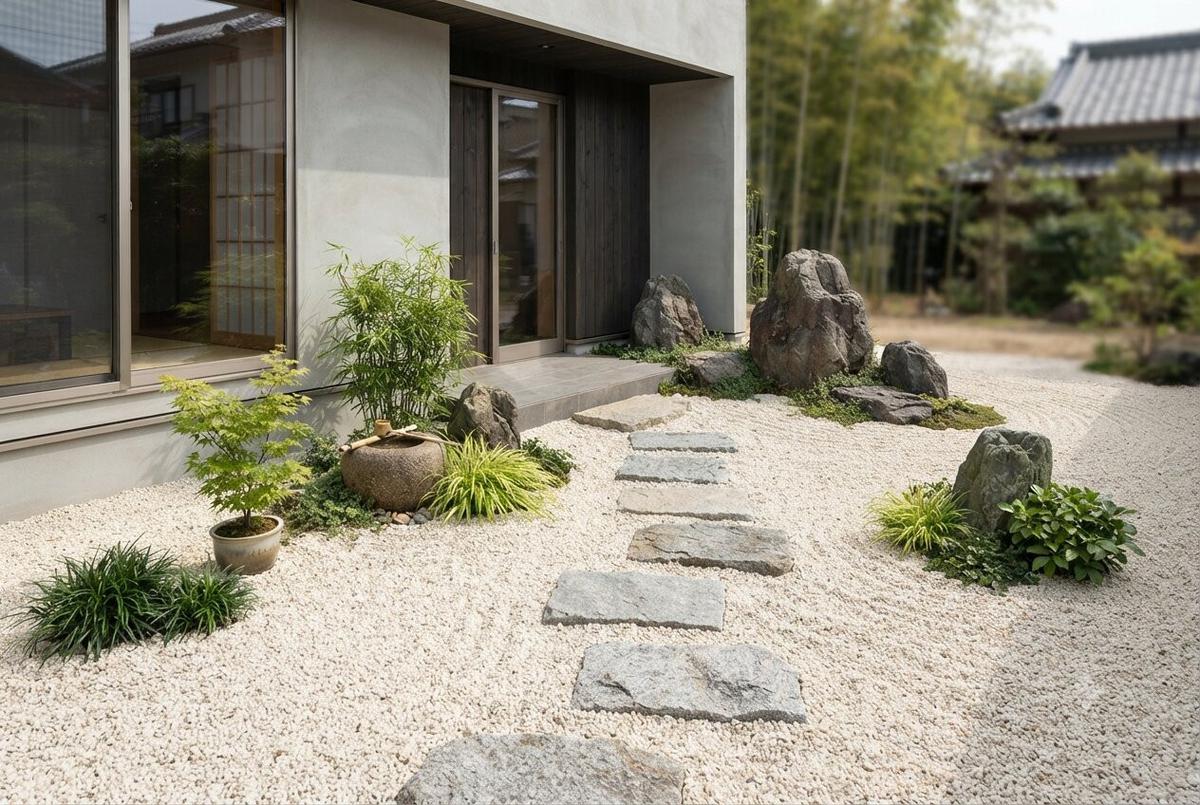 Gravel Garden Ala Jepang yang Mudah Ditiru di Rumah
