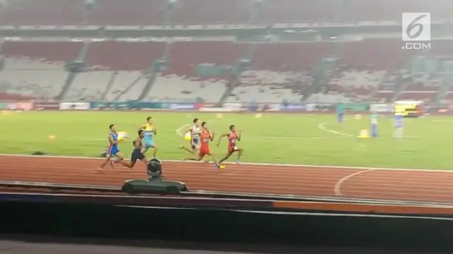 Jakarta Lalu Muhammad Zohri menempati posisi kedelapan pada kualifikasi lari 100 meter atletik Asian Games 2018 di Stadion Utama Gelora Bung Karno, Sabtu (25/8/2018). Ini artinya, ia berhasil lolos ke babak semifinal.