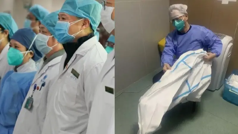 tim medis pasien virus corona di China terpaksa kenakan popok