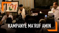 Cawapres Jokowi Ma'ruf Amin bertemu dengan tim kampanye daerah Jokowi-Ma'ruf di kediamannya. Tim memberi masukan kepada Ma'ruf Amin sebelum menggelar kampanye di sejumlah daerah