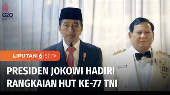 VIDEO: Presiden Jokowi Pimpin Upacara Parade Senja, Rangkaian HUT ke-77 TNI di Kemhan