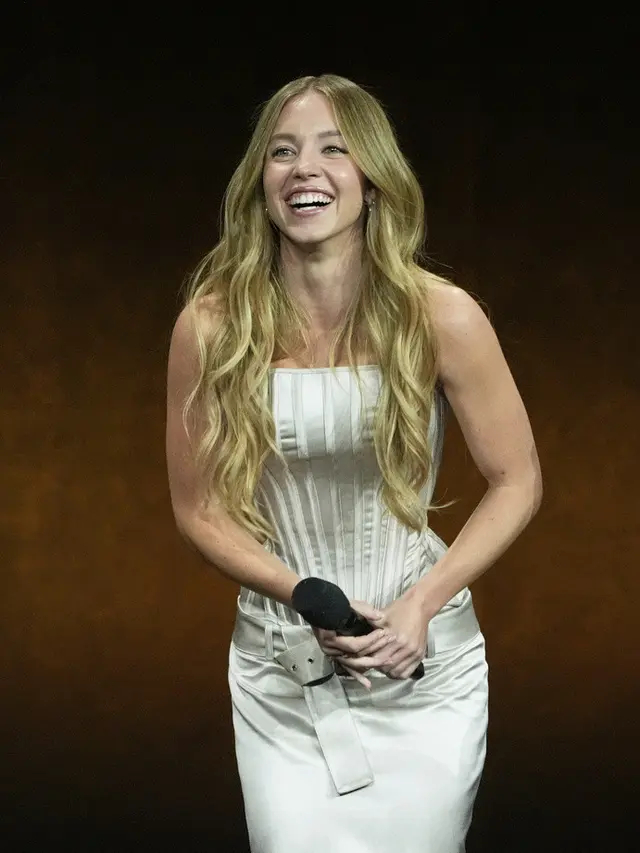 Sydney Sweeney di CinemaCon, April 1, 2025. (AP Photo/Chris Pizzello)
