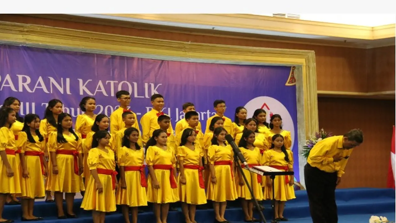 lomba Paduan Suara Gerejani (Pesparani) Katolik Nasional III 2023 di Jakarta International Expo (JIExpo), Jakarta Pusat, pada Minggu (29/10/2023). (Istimewa)