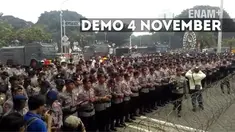 Salah seorang anggota mengaku dalam menjalani tugasnya menjaga demonstrasi ini tak merasa ada kecemasan di hati para anggota.