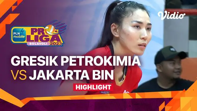 Berita video highlights pertandingan PLN Mobile Proliga 2023 kategori putri antara Gresik Petrokimia Pupuk Indonesia melawan Jakarta BIN pada Jumat (12/1/2023) siang hari WIB.