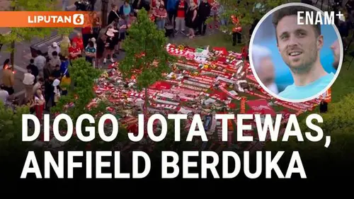  Begini Suasana Duka di Anfield Usai Diogo Jota Tewas