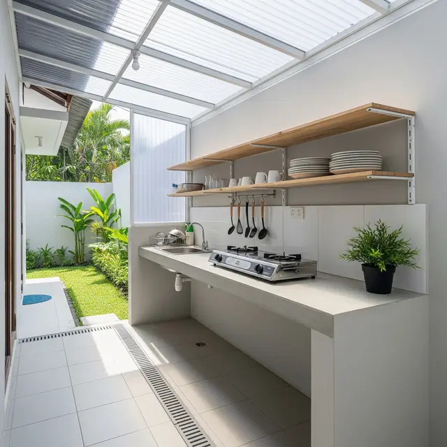 6 Contoh Dapur Kecil Belakang Rumah Tidak Pengap dan Tidak Becek, Sederhana Tetap Nyaman