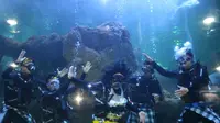 Sambur libur Nyepi Seaworld Ancol menghadirkan hiburan menarik berupa pertunjukan edukasi bertajuk “Angkara Laut” di akuarium utama. (Foto: Dok. Taman Impian Jaya Ancol)