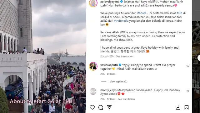 Suasana salat ied di masjid di Itaewon