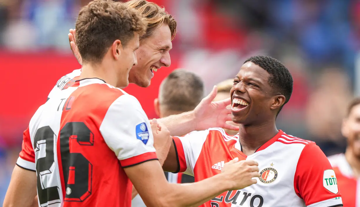 Hingga kini Tyrell Malacia telah tampil dalam 136 laga bersama Feyenoord di semua ajang dengan torehan 4 gol dan 10 assist. (AFP/ANP/Tom Bode)
