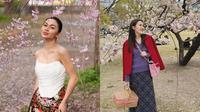 Artis Berburu Sakura ke Jepang (Sumber: IG/@arieltatum dan @ayutingting91)