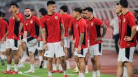 Latihan resmi&nbsp;Timnas Indonesia jelang pertandingan melawan China di SUGBK, Jakarta, Rabu (4-6-2025). (Bola.com/Bagaskara Lazuardi)