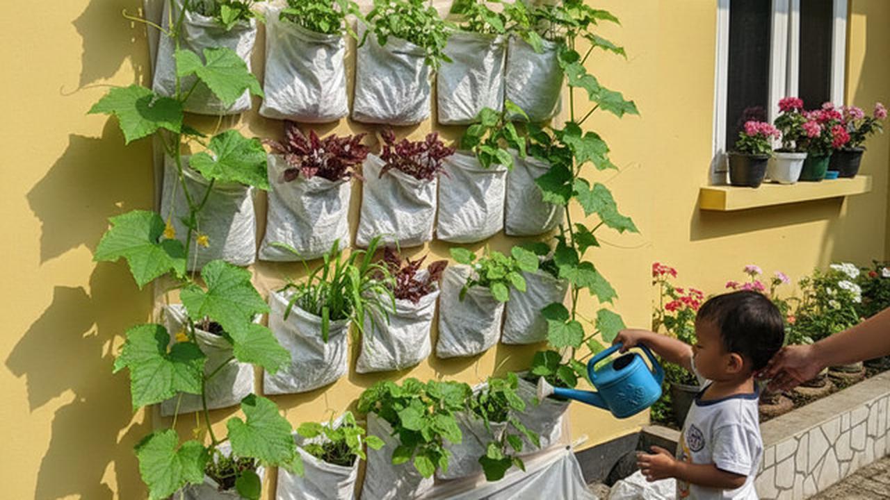 7 Model Kebun Timun dari Karung Bekas di Halaman Rumah yang Hemat Lahan