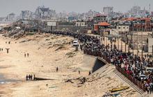 FOTO: Rindu Kampung Halaman, Ribuan Warga Palestina Nekat Berbondong-bondong Pulang ke Gaza Utara