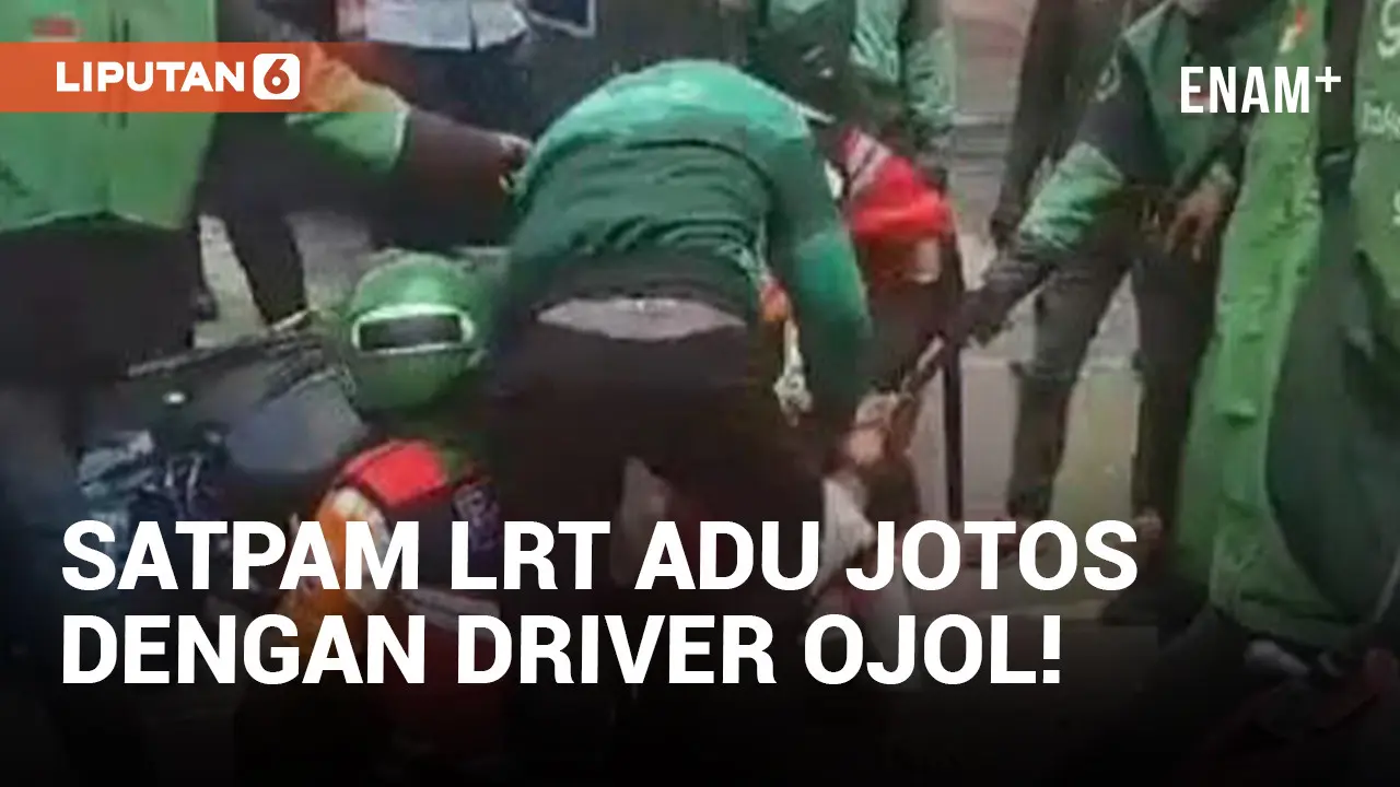 Diduga Tak Terima Ditegur, Driver Ojol Baku Hantam dengan Satpam LRT Jabodebek