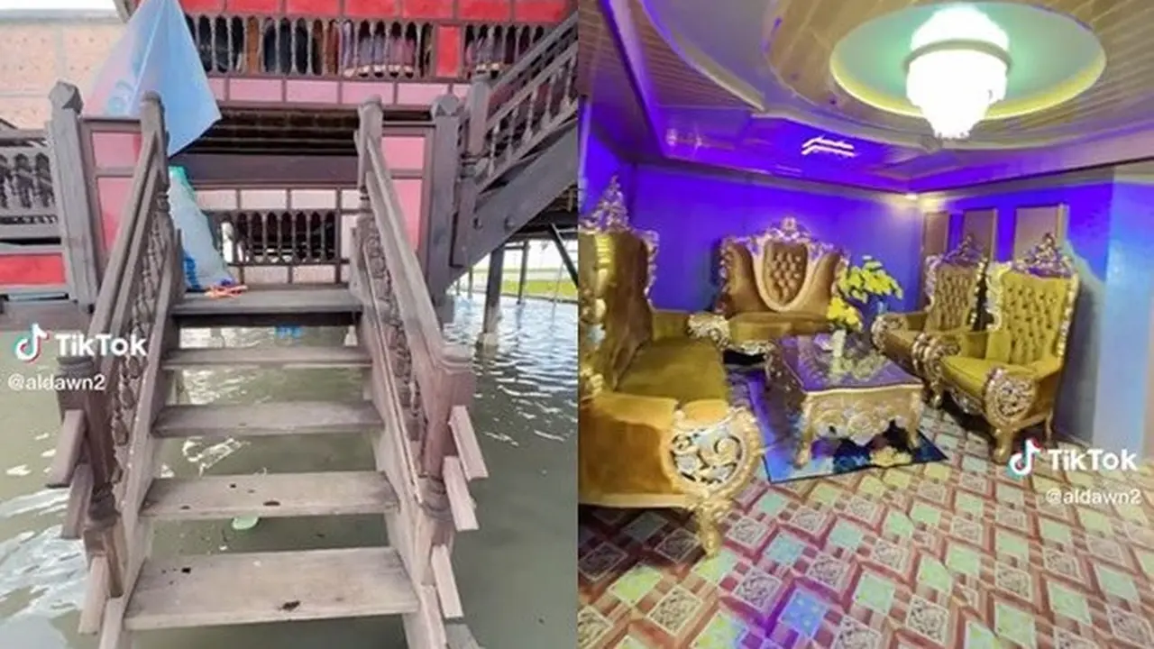 Luarnya Tampak Sederhana, Bagian Dalam Rumah Apung Ini Bak Istana Sultan