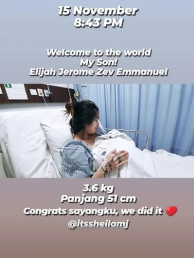 Lahirkan Anak Keempat, Ini 6 Momen Persalinan Sheila Marcia
