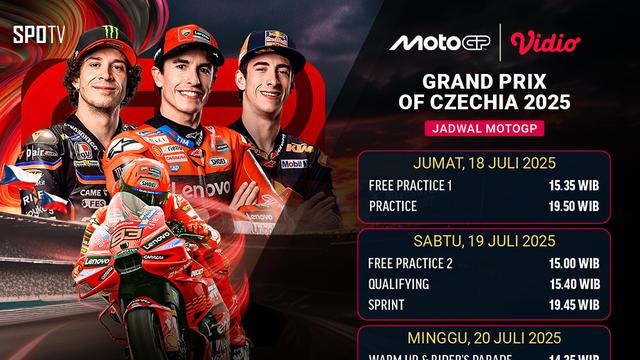 Nonton Siaran Langsung MotoGP 2025 Tissot Grand Prix of Czechia di Vidio