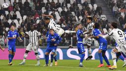 Tampil di kandang sendiri, pasukan Massimiliano Allegri mengamuk dan menang dengan skor telak 4-0. (Fabio Ferrari/LaPresse via AP)