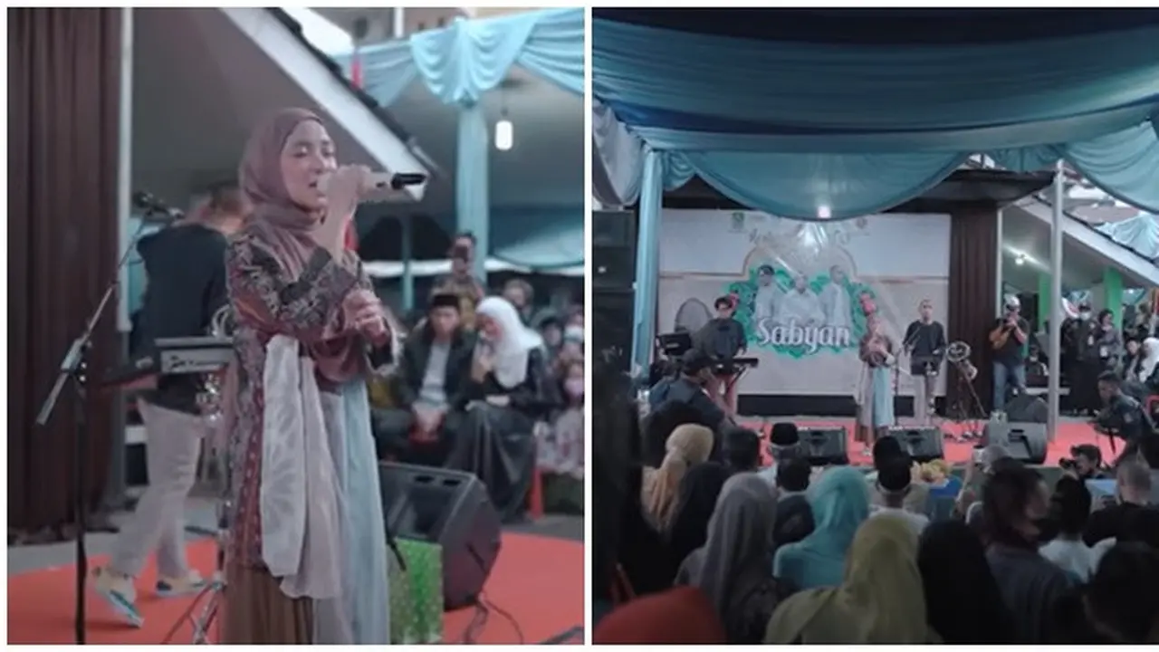 6 Momen Nisa Sabyan Manggung di Hajatan Kampung, Disebut Sepi Job