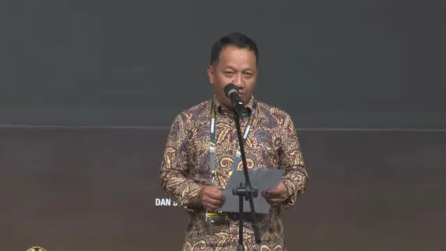 Direktur Jenderal Mineral dan Batubara Kementerian ESDM Tri Winarno, di Assembly Hall, Jakarta International Convention Center (JICC), Jakarta Pusat, Rabu (15/10/2025). (Foto: Liputan6.com/Tira Santia)