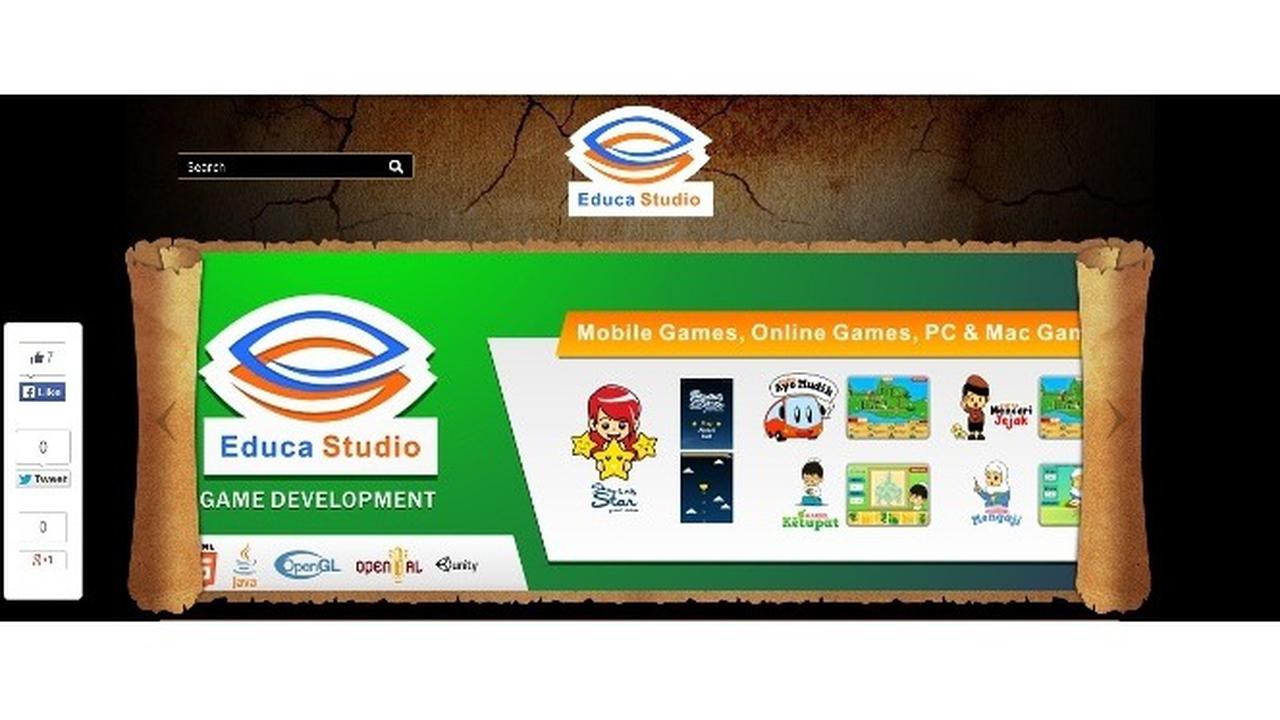 Tampilan laman web Educa Studio 2
