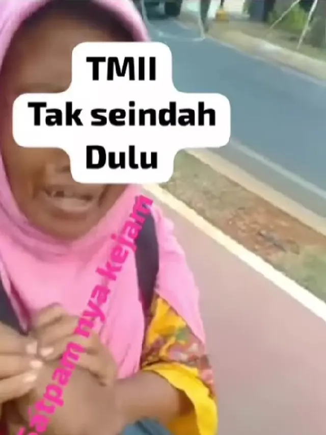 Satpam TMII menarik tas ibu-ibu pedagang asongan