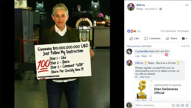 [Cek Fakta] Benarkah Ellen DeGeneres Membagikan Hadiah di Facebook?