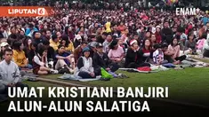 Ribuan umat Kristiani di Kota Salatiga, Jawa Tengah, menggelar ibadah Natal bersama pada Rabu (25/12/2024) pagi yang dipusatkan di Lapangan Alun-Alun Pancasila. Ibadah ini diikuti oleh 96 gereja yang tergabung dalam Badan Kerjasama Gereja-Gereja Sala...