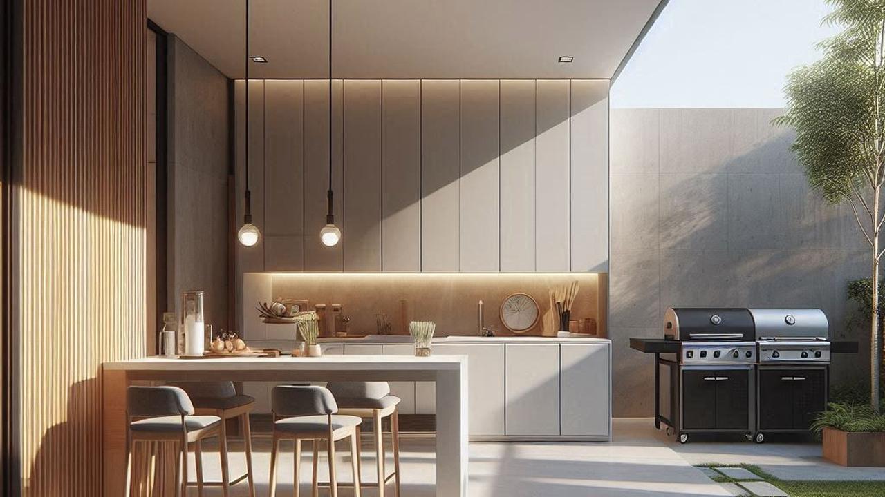Desain Dapur Belakang Rumah yang Terbuka