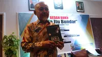 Syamsuddin Umar, mantan pelatih PSM, dalam acara peluncuran buku di Makassar, Senin (30/4/2018)