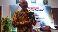 Syamsuddin Umar, mantan pelatih PSM, dalam acara peluncuran buku di Makassar, Senin (30/4/2018)